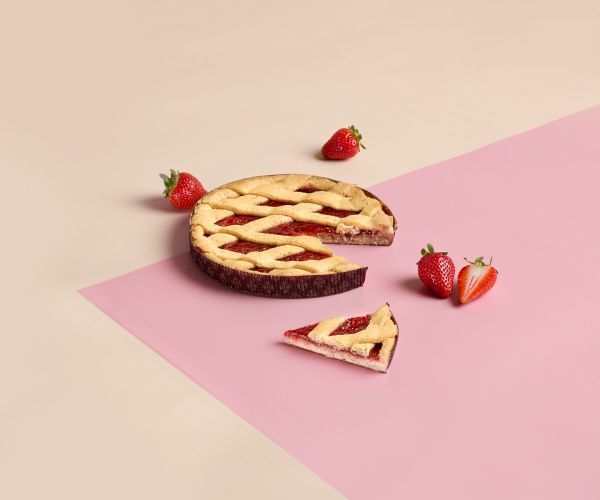 Crostata di fragole vegana