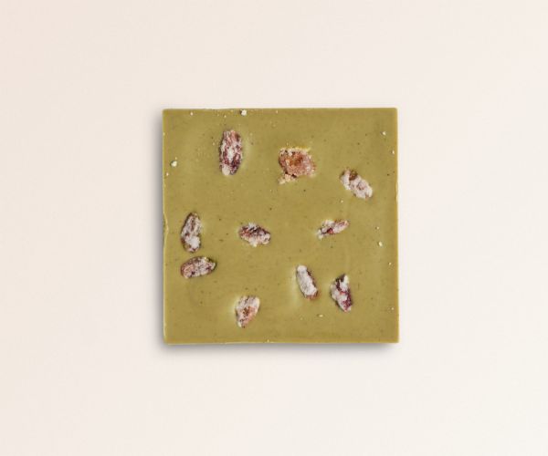 tavoletta di cioccolato bianco al pistacchio