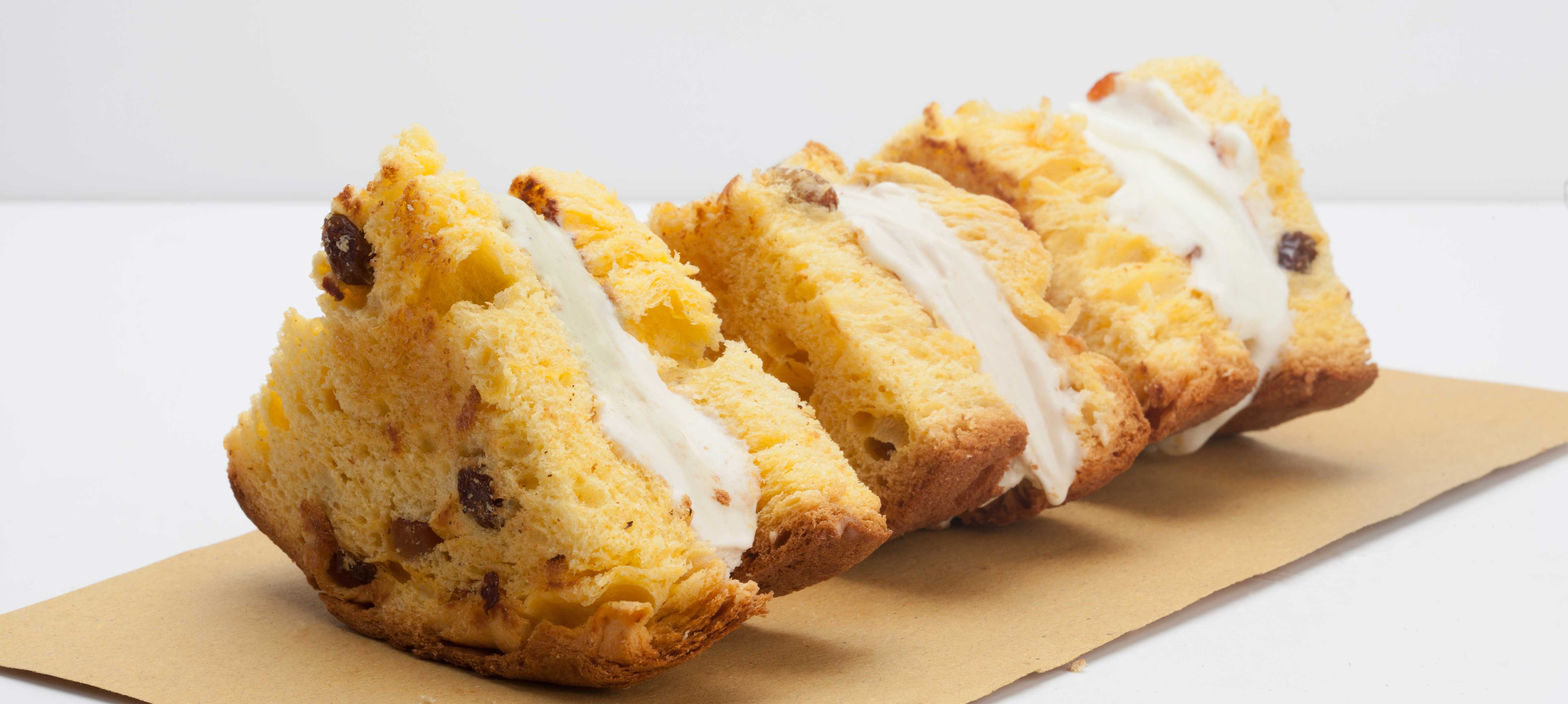 Panettone con gelato artigianale, una chicca